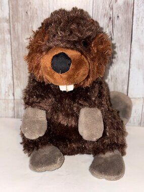 Wild Republic Plush Brown Beaver Stuffed Animal Soft Fur & Quilted Tail 8"